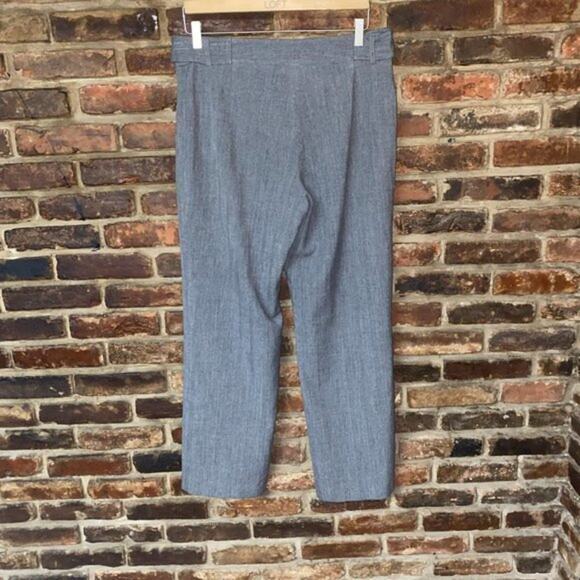 Luciano Dante Gray Striped Wide Leg Dress Pants Trousers Women's Size 10 - Picture 5 of 9